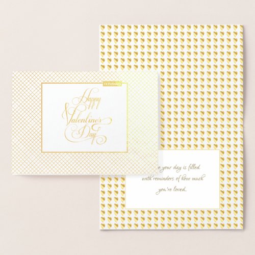 Happy Valentines Day Elegant Luxury Gold Foil Card