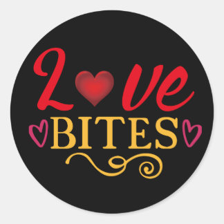 Happy Valentine's Day Elegant Script Hearts Text Classic Round Sticker