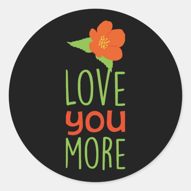 Happy Valentine's Day Elegant Script Hearts Text  Classic Round Sticker (Front)