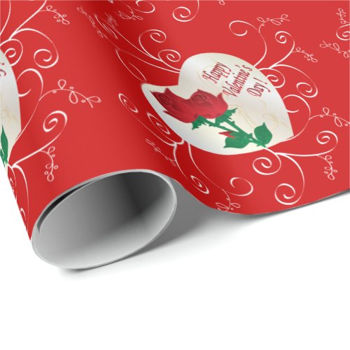 Happy Valentines Day Elegant Wrapping Paper