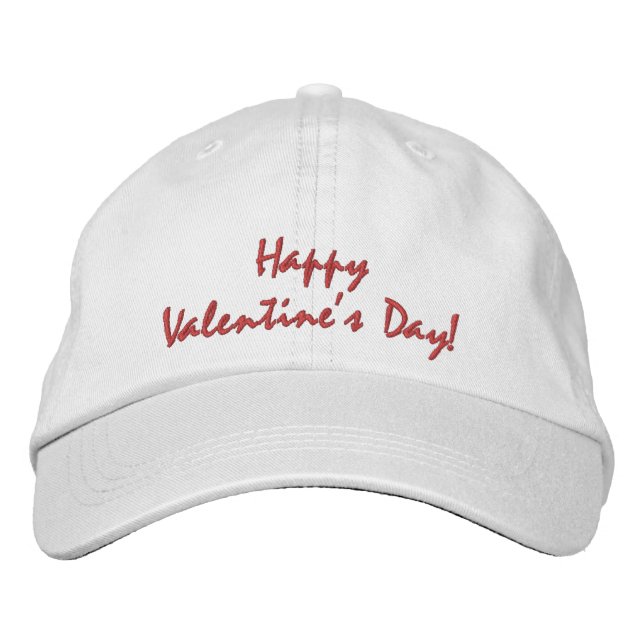 Happy Valentine's Day  Embroidered Baseball Cap (Front)