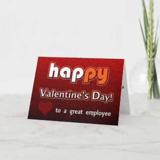 Happy Valentine's Day Employee Holiday Card