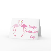 Happy Valentines Day Flamingos