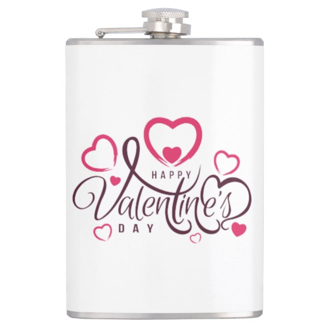 Happy Valentine's Day! Flask (Front)
