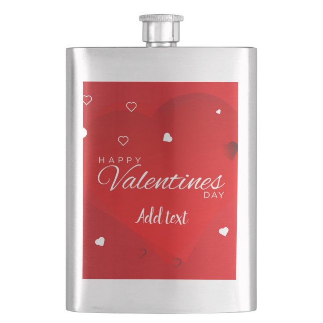 Happy Valentine's Day Flask (Front)