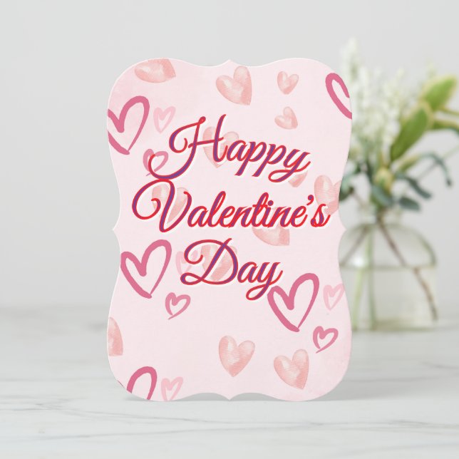 Happy Valentine's Day Flat Card (Standing Front)