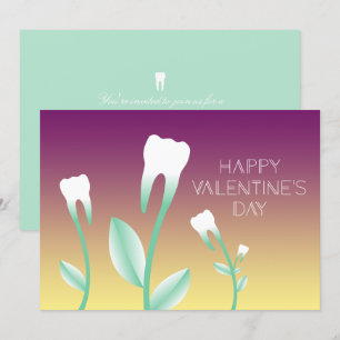 HAPPY VALENTINES DAY flowering teeth Invitation