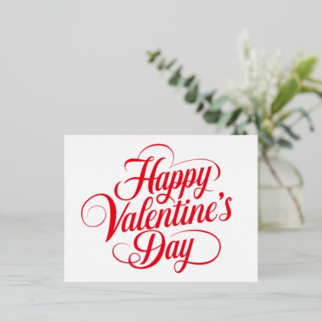 Happy Valentine's Day Foil Holiday Post Card (Happy Valentine's Day Holiday Foil Card!)
