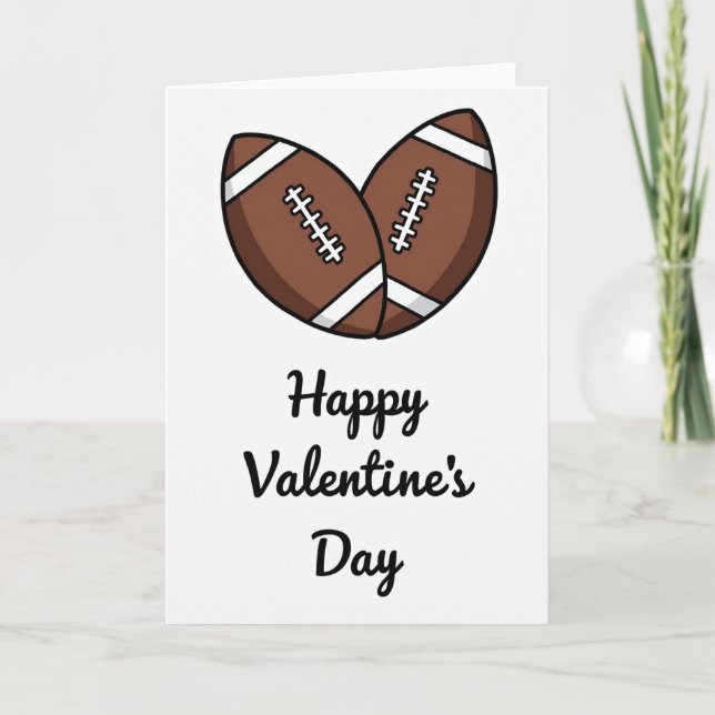 Happy Valentines Day Football Card (Front)