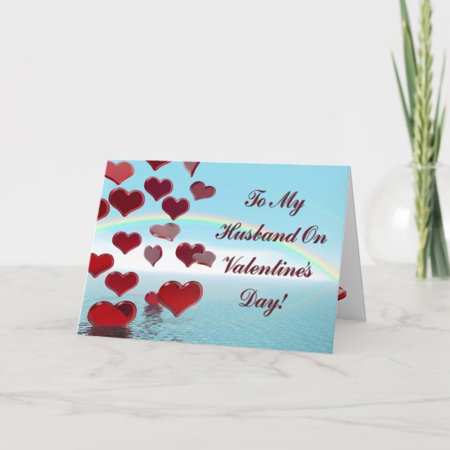 Happy Valentine's Day for husband Holiday Card (Front)