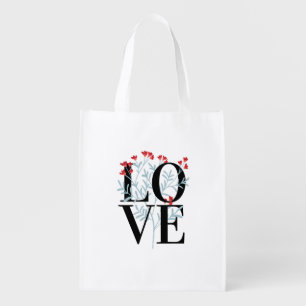 Happy Valentine's Day For Lover Stylish Grocery Bag