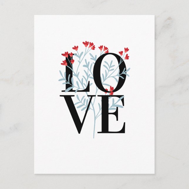 Happy Valentine's Day For Lover Stylish    Holiday Postcard (Front)