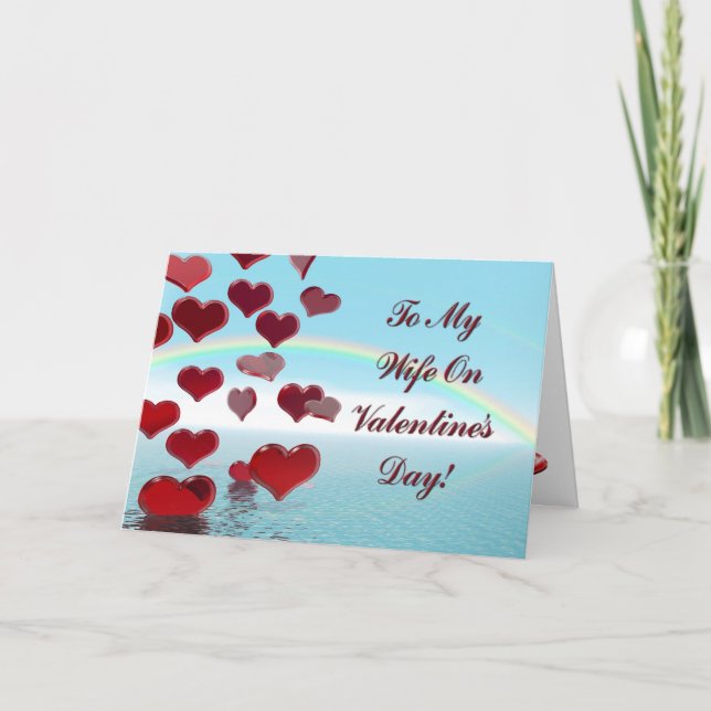 Happy Valentine's Day for wife Holiday Card (Front)