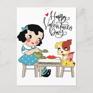 Happy Valentine's Day Forever My Favorite Cute Holiday Postcard