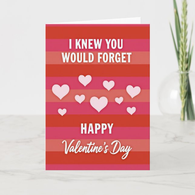Happy Valentines Day Forget Me Not Card (Front)