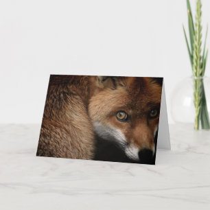 Happy Valentine's Day Fox Face Add Your Name Letterpress Thank You Card