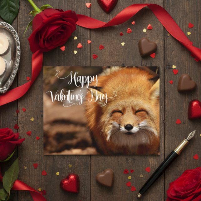 Happy Valentine's day Fox Postcard (Creator Uploaded)