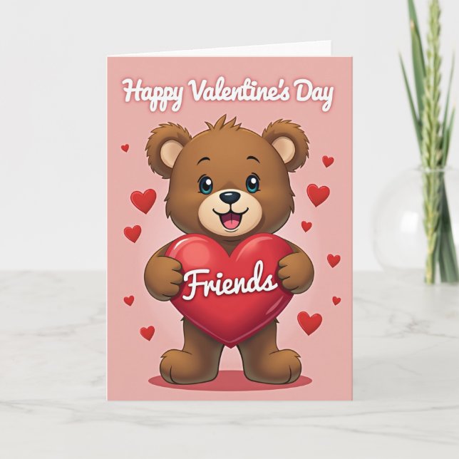 Happy Valentines Day Friends Card (Front)