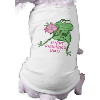Happy Valentine's Day Frog Dog T-shirt