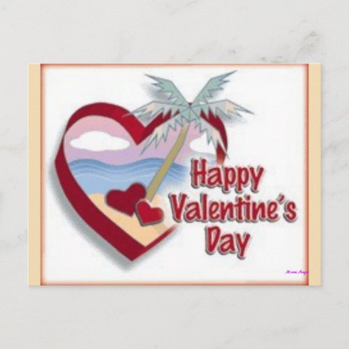 Happy Valentines Day From Florida Holiday Postcard