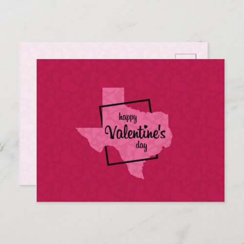 Happy Valentines Day from Texas Postcard