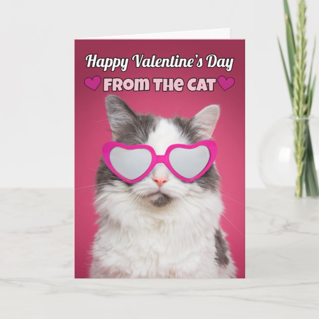 Happy Valentine's Day from the Cat Humor Holiday Card (Front)