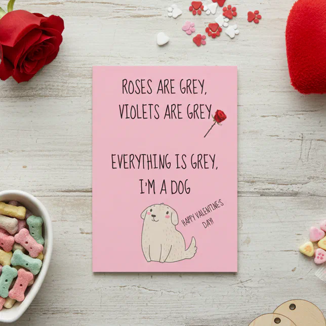 Happy Valentine's Day from the Dog Card | Zazzle
