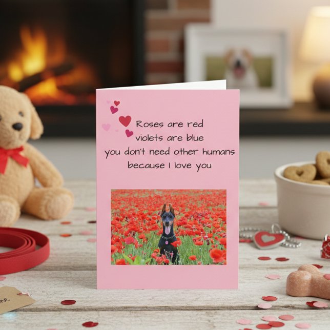 Happy Valentine's Day From The Dog Lover Photo Card (Creator Uploaded)