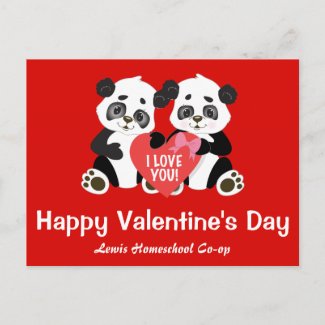 Happy Valentines Day from Your Homeschool Co op Postcard