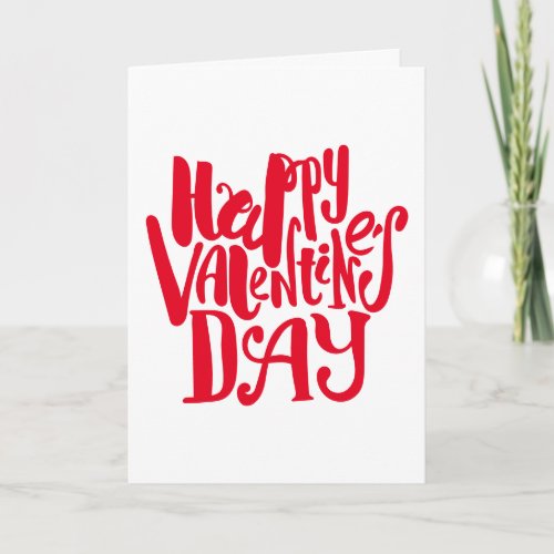 Happy Valentines Day  Funky Font Card