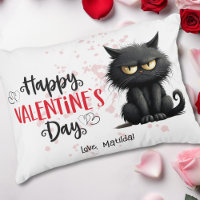 Happy Valentines Day Funny Black Cat