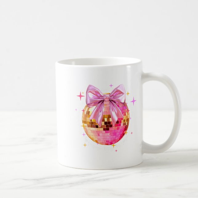 Happy Valentine's Day Funny Coquette Disco Ball Gi Coffee Mug (Right)