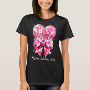 Happy Valentine's Day Funny Coquette Disco Ball He T-Shirt