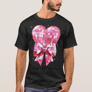 Happy Valentine's Day Funny Coquette Disco Ball He T-Shirt