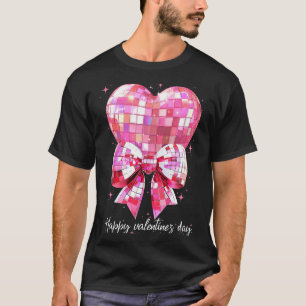 Happy Valentine's Day Funny Coquette Disco Ball He T-Shirt