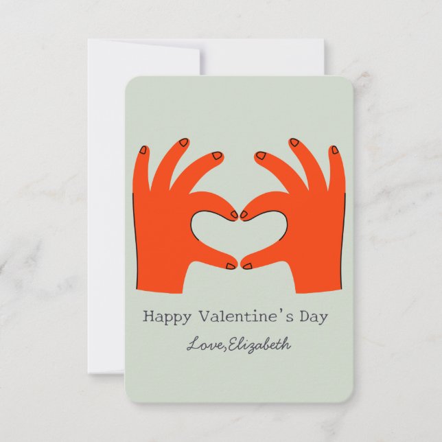 happy valentines Day Funny Red  Note Card (Front)