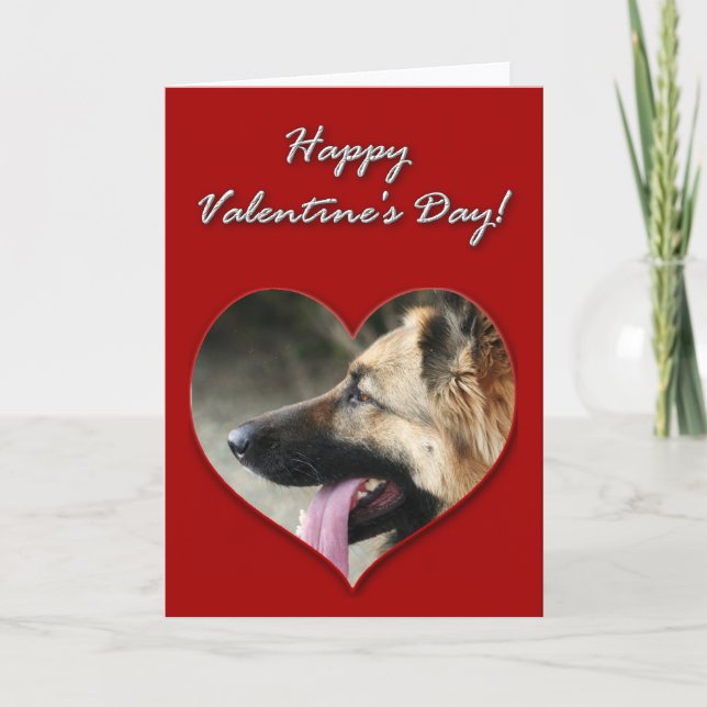 Happy Valentine's Day German Shepherd Card (Front)