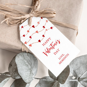 Happy Valentine's Day Gift Tag, Heart String Tags