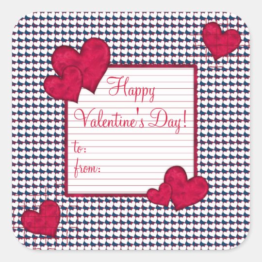 Happy Valentine's Day Gift Tag Sticker | Zazzle