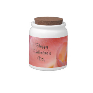 Happy Valentine's Day! gifts Pink Rose Candy Jar