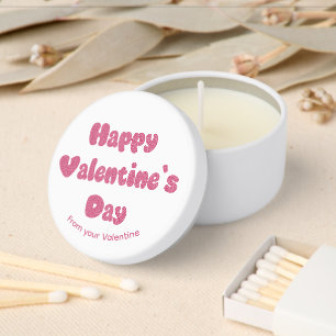 Happy Valentine's Day Glitter Mini Candle Favors