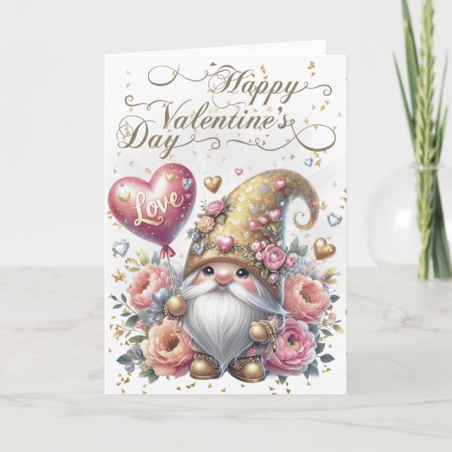 Happy Valentine's Day Gnome Card (Front)