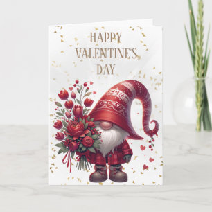 Happy Valentine's Day Gnome Card