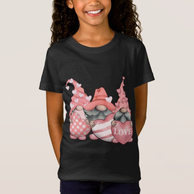 Happy Valentines Day Gnome Couple Matching Gifts L T-Shirt (Front)