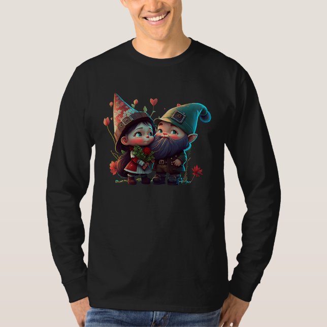 Happy Valentine's Day Gnome with Love T-Shirt (Front)