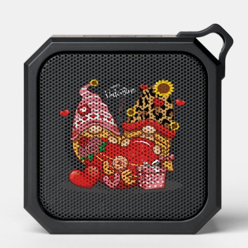 Happy Valentines Day Gnomes with Leopard Sunflower Bluetooth Speaker