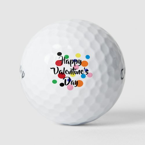 Happy Valentines Day Golf Balls