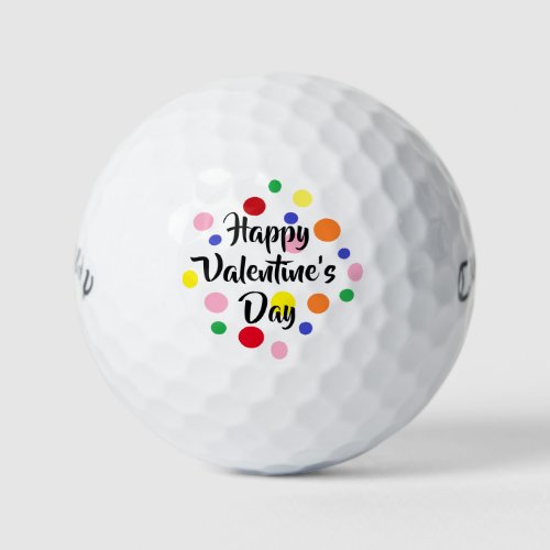 Happy Valentines Day Golf Balls