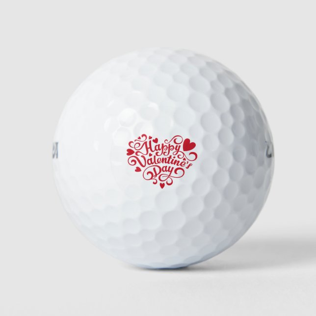 Happy Valentines Day Golf Balls (Front)