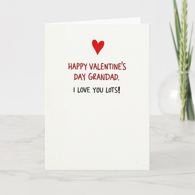 Happy Valentines Day Grandad Card (Front)
